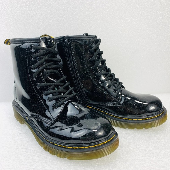 Dr. Martens 1460 Black Galaxy Glitter Boot - Kids 2 - Picture 1 of 10